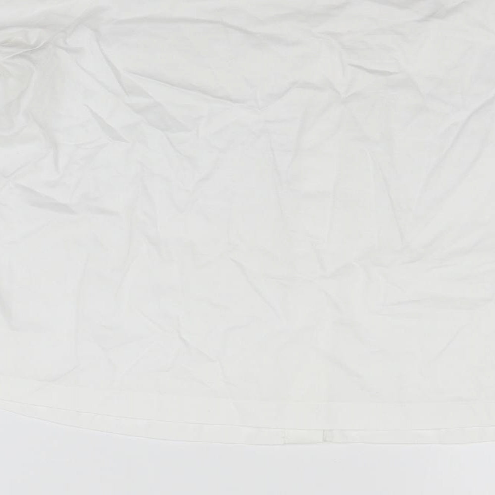 H&M Womens White Basic Button-Up Size 8
