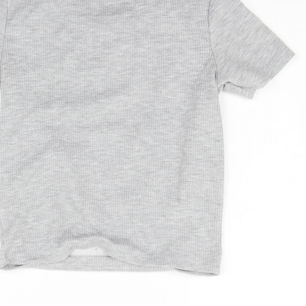 Berkshka Womens Grey Basic T-Shirt Size XS