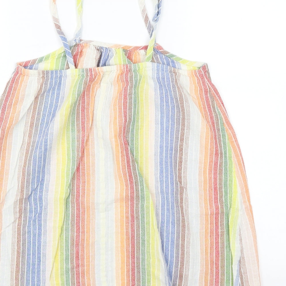 Urban Outfitters Womens Multicoloured Striped Basic Tank Size XS