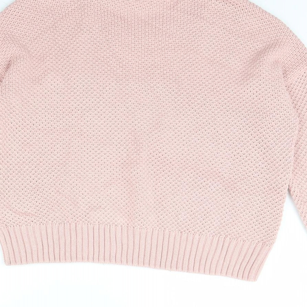 H&M Womens Pink Pullover Jumper Size S