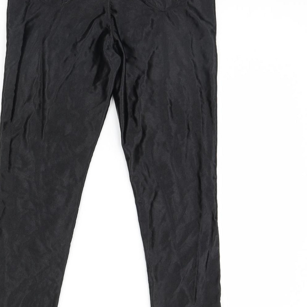 denim club Womens Black Trousers Size 14 L29 in