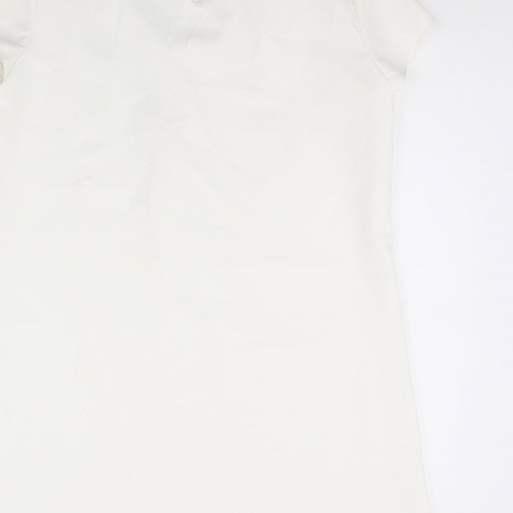 Pretty Girl Womens White Rayon Sheath Size L