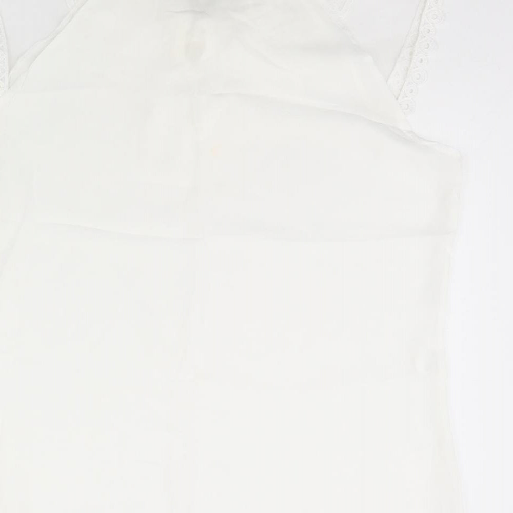 Preworn Womens White Basic Blouse Size L