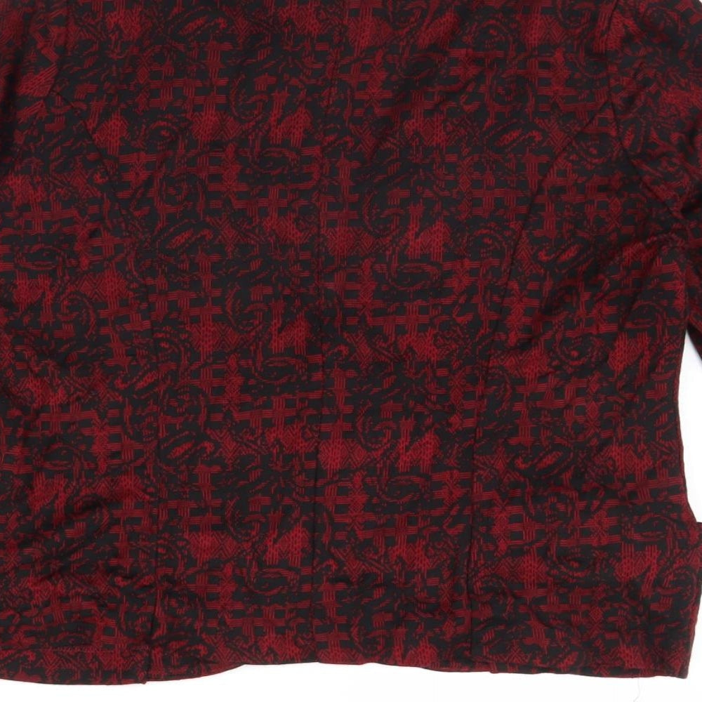 Grazia Womens Black Geometric Jacket Size 18