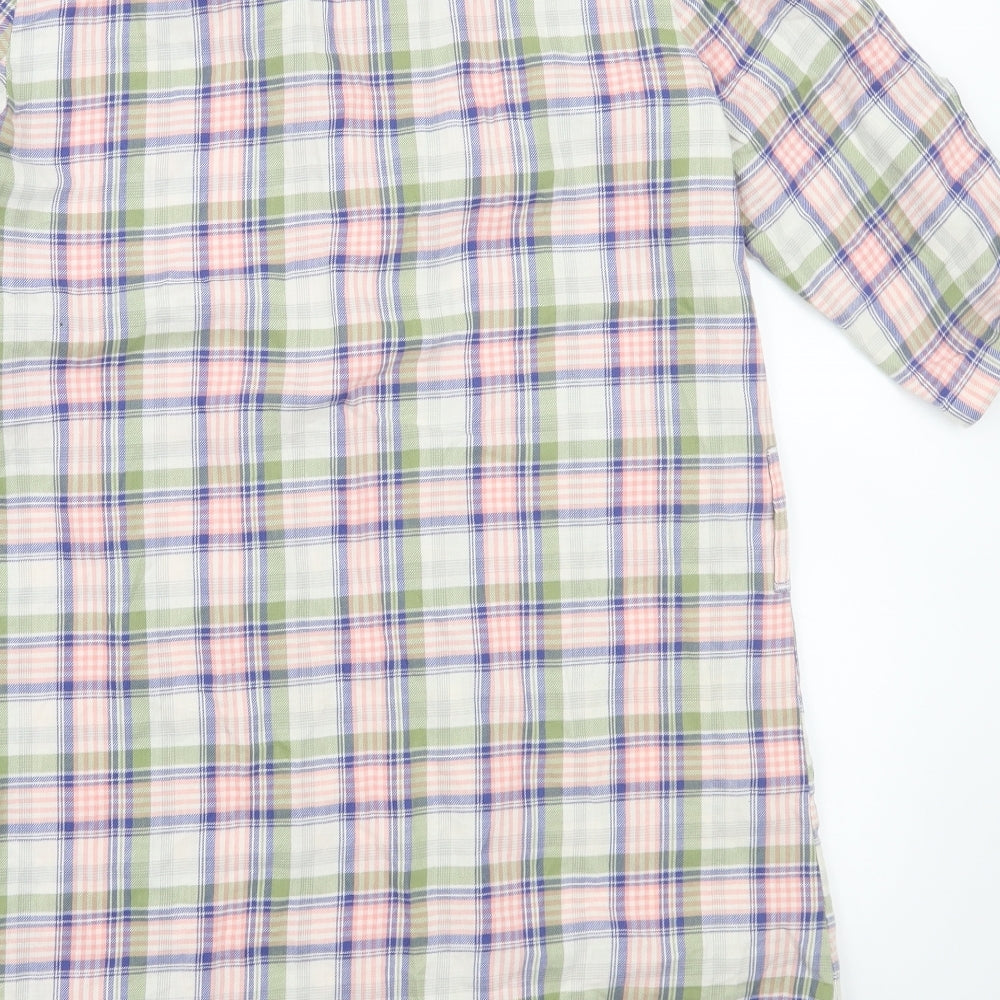 Orelyo Womens White Check Basic Button-Up Size S