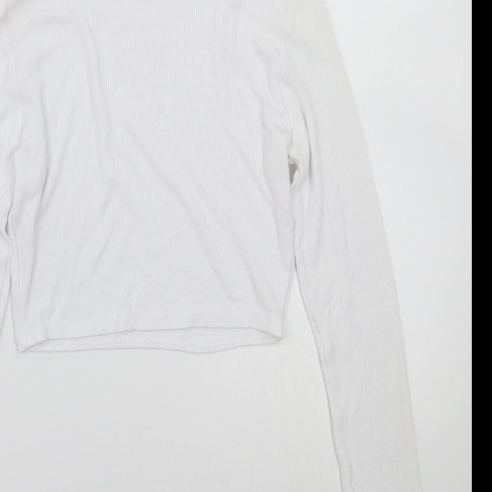 Missguided Womens White Basic T-Shirt Size 8