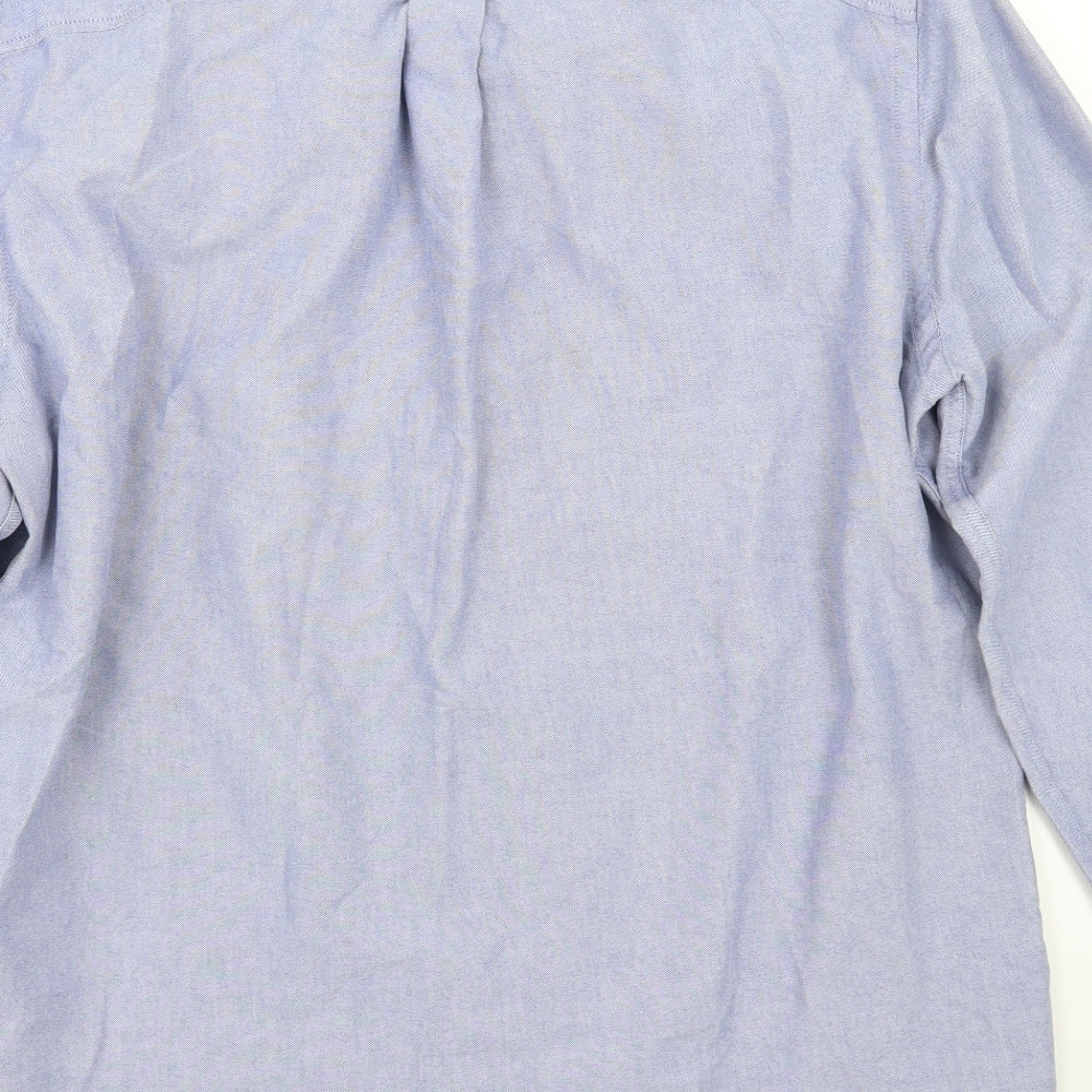 NEXT Mens Blue Button-Up Size L