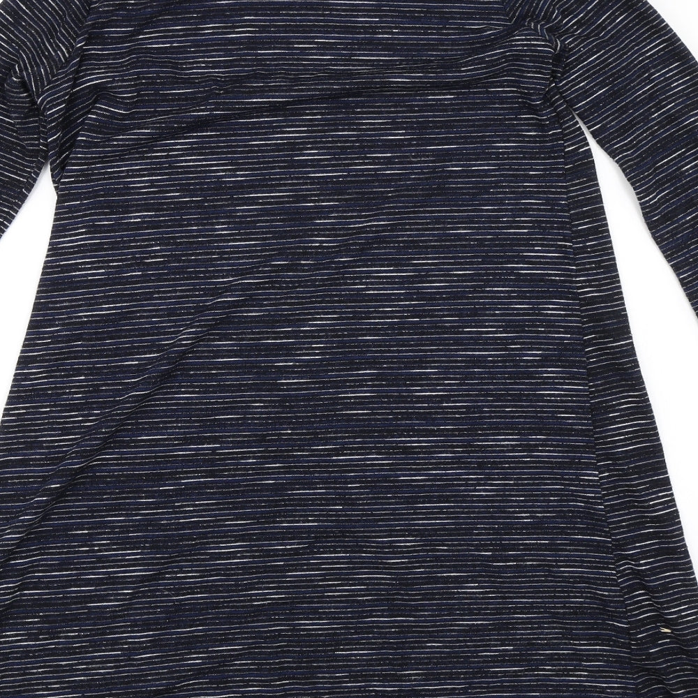Miss Selfridge Womens Blue Striped Jumper Dress Size 8