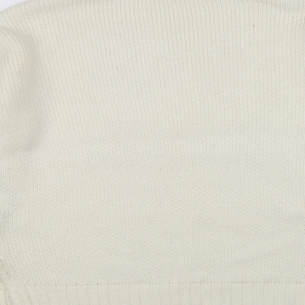 House Womens White Pullover Jumper Size XS
