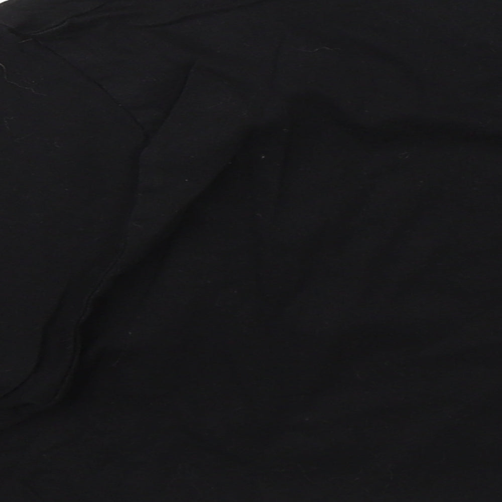 F&F Womens Black Cropped T-Shirt Size S