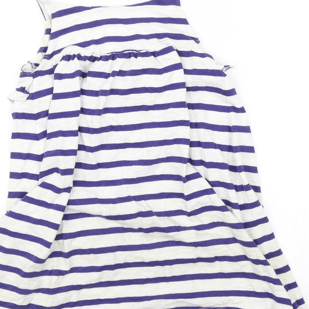 NEXT Girls Blue Striped Shift Size 7 Years