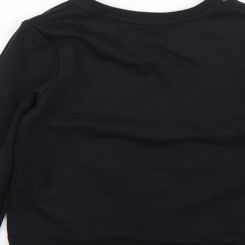 Primark Girls Black Pullover Jumper Size 6-7 Years - Rainbow