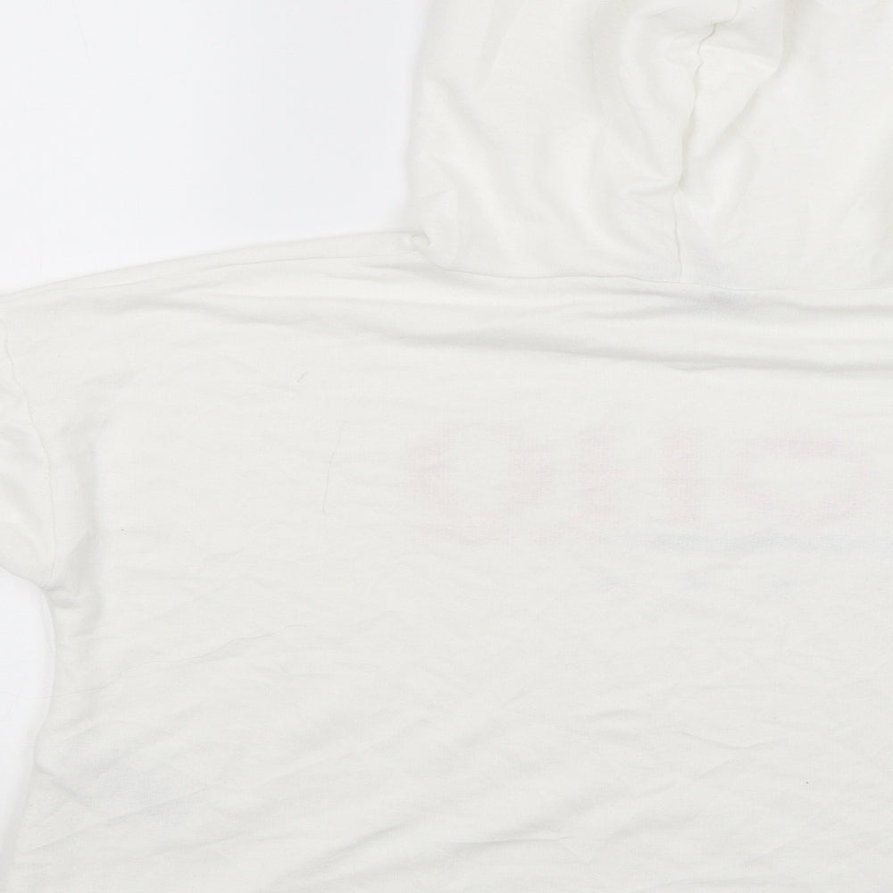 New Look Womens White Pullover Hoodie Size 8