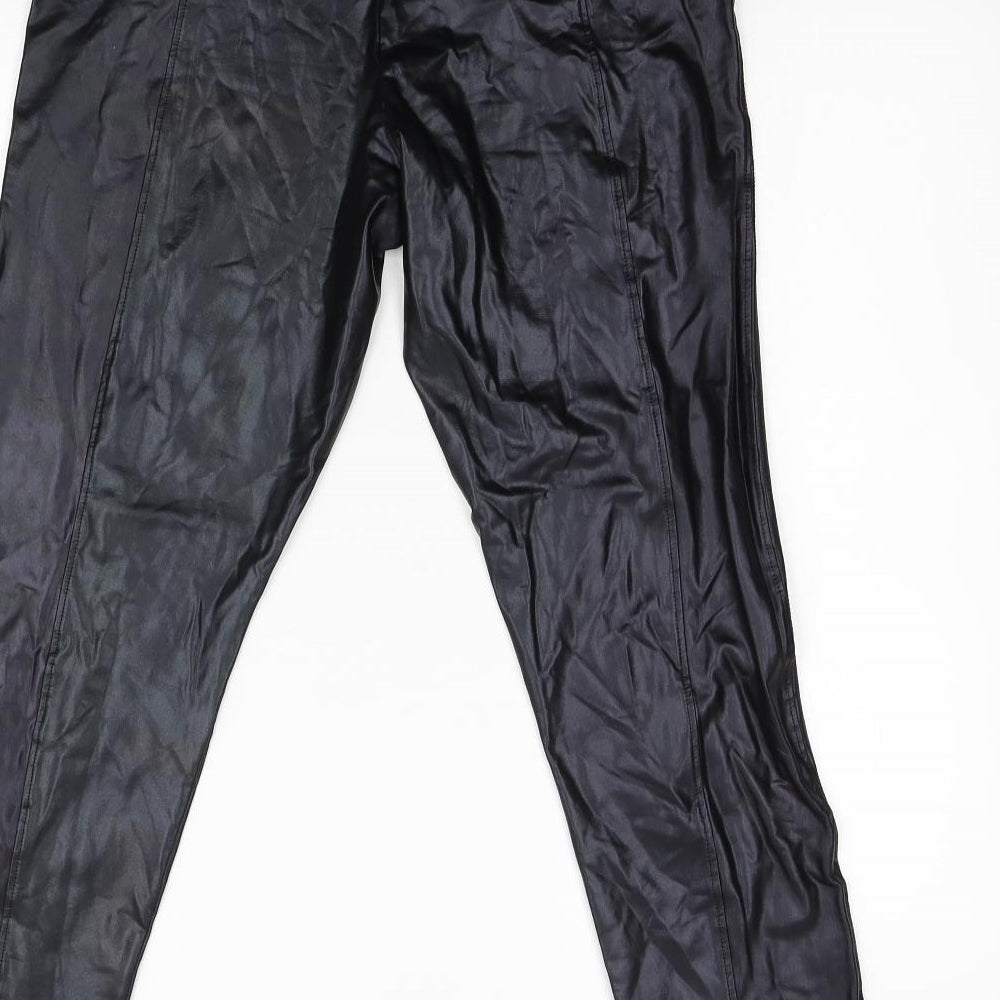 Boohoo Womens Black Trousers Size 8 L26 in