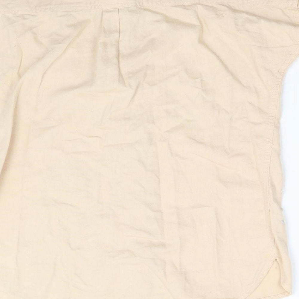 River Island Girls Beige Denim Basic Button-Up Size 11-12 Years