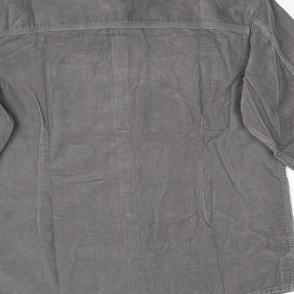 Next Boys Grey Corduroy Basic Button-Up Size M