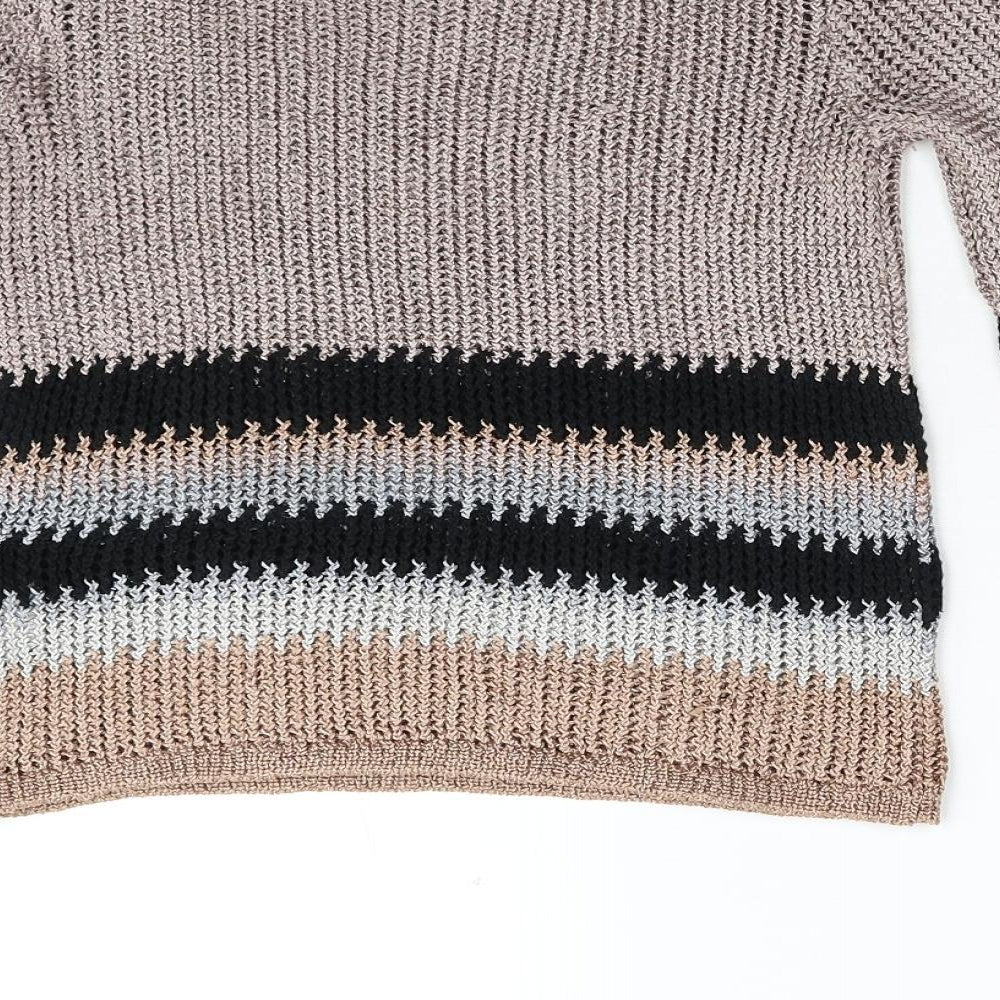 River Island Womens Multicoloured Striped Pullover Jumper Size 8