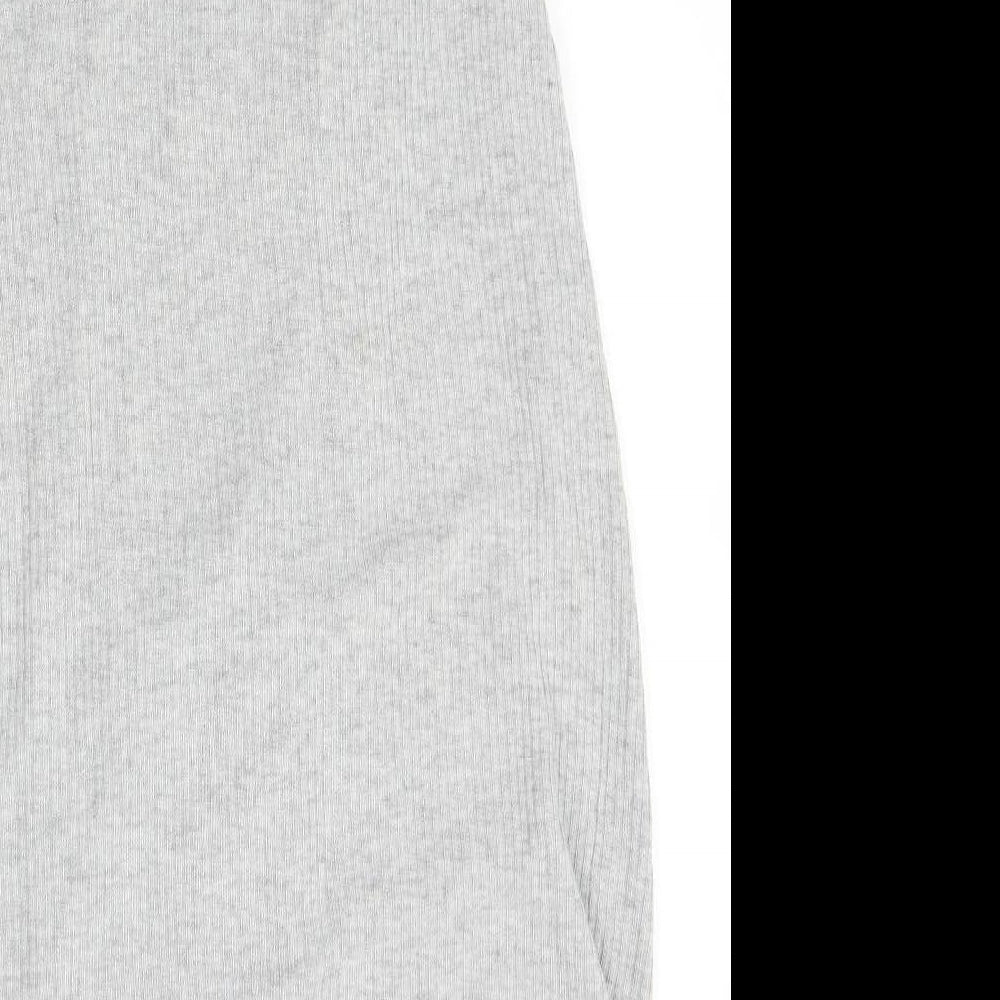 Topshop Womens Grey Wrap Jumper Size 10