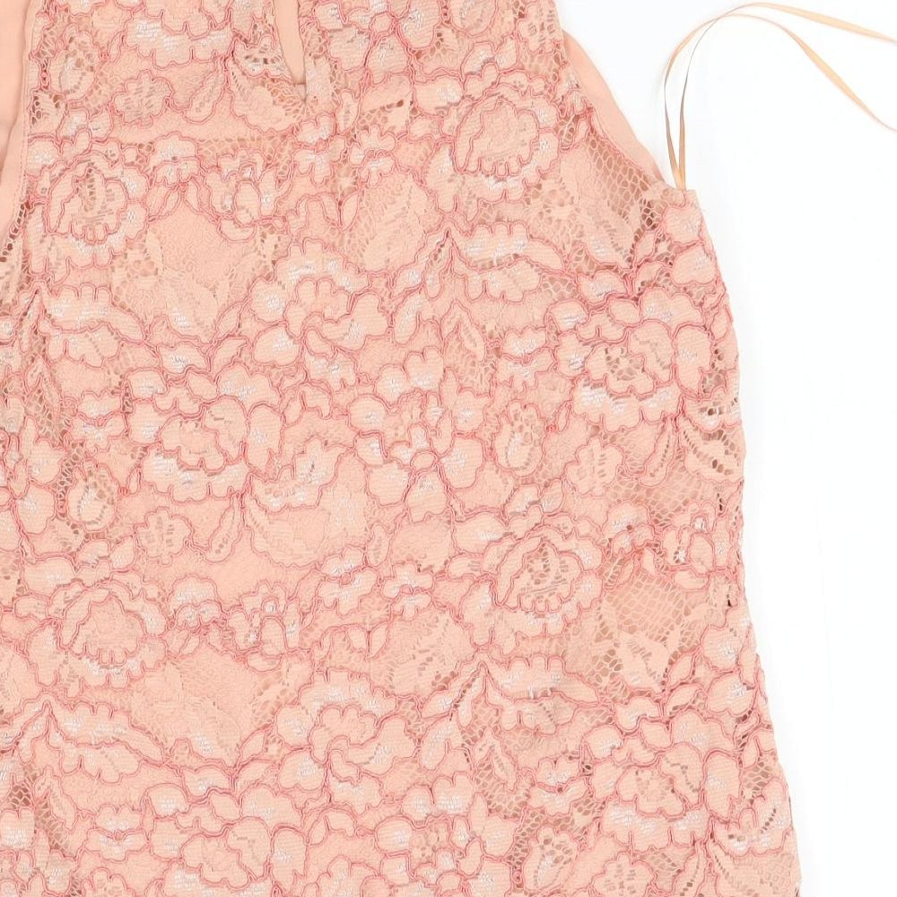 F&F Womens Pink Floral Basic Blouse Size 12