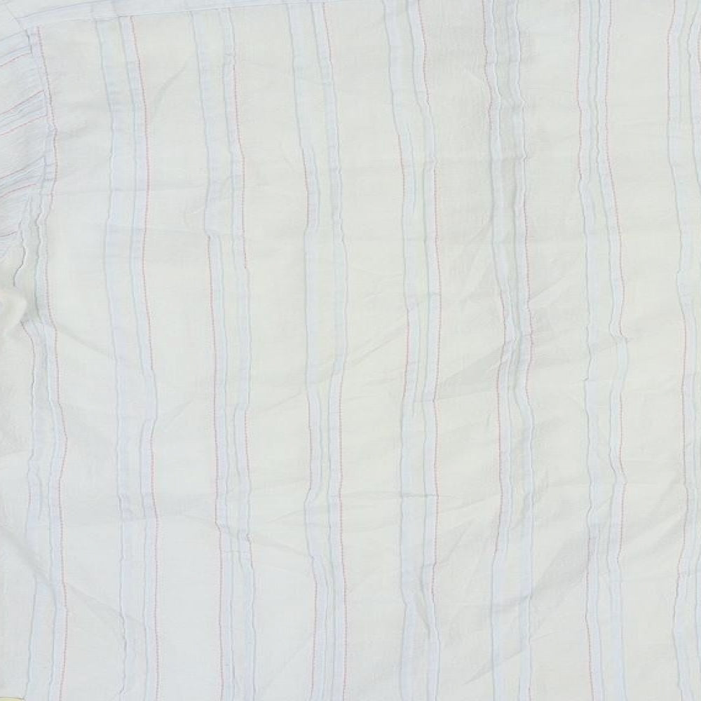 Duck and Cover Mens Blue Striped Button-Up Size M