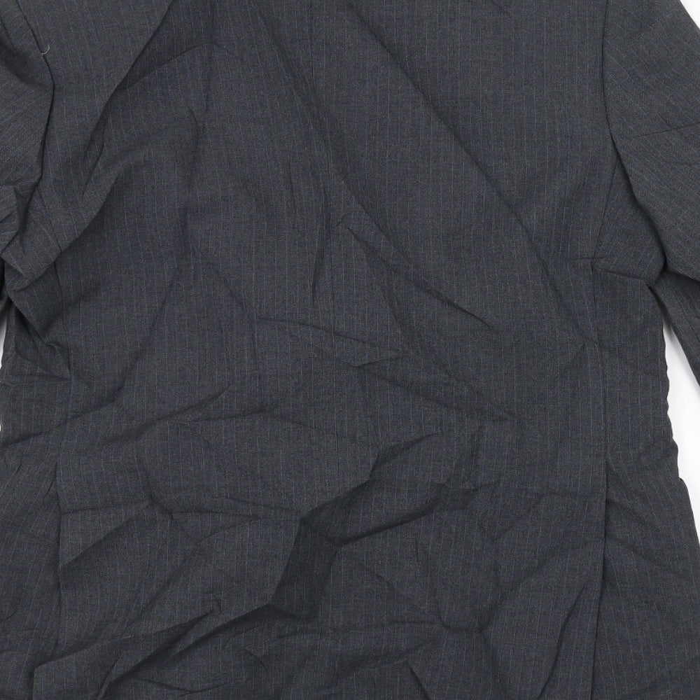 Berwin Mens Grey Jacket Suit Jacket Size 36