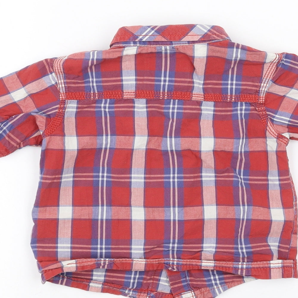 TU Baby Red Basic Button-Up Size 9-12 Months