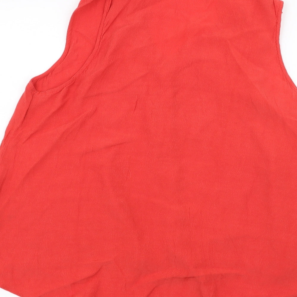 Wallis Womens Red Basic Button-Up Size L