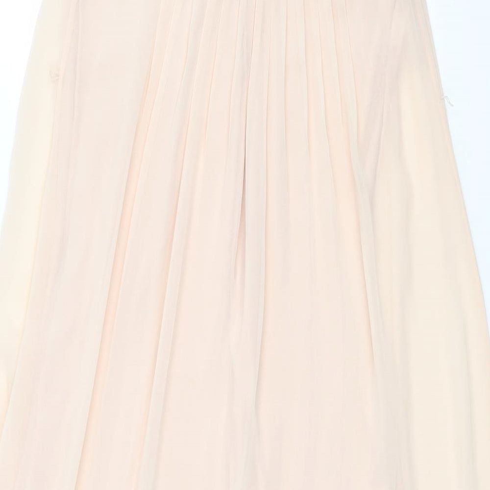 Spotlight Womens Beige Rayon A-Line Size 10