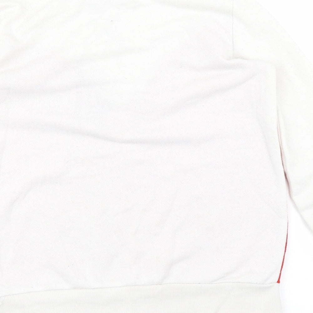 Primark Womens White Striped Pullover Sweatshirt Size 8
