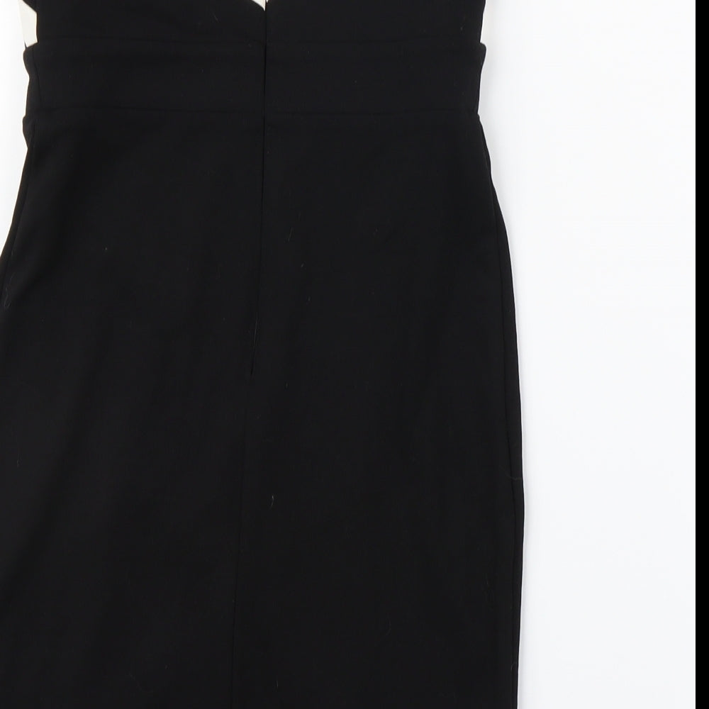 Lispy Womens Black Argyle/Diamond Pencil Dress Size 8