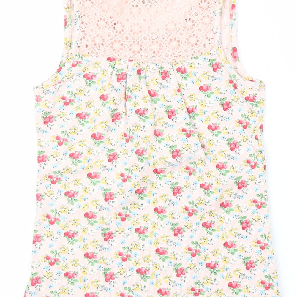NEXT Womens Brown Floral Basic Polo Size 12