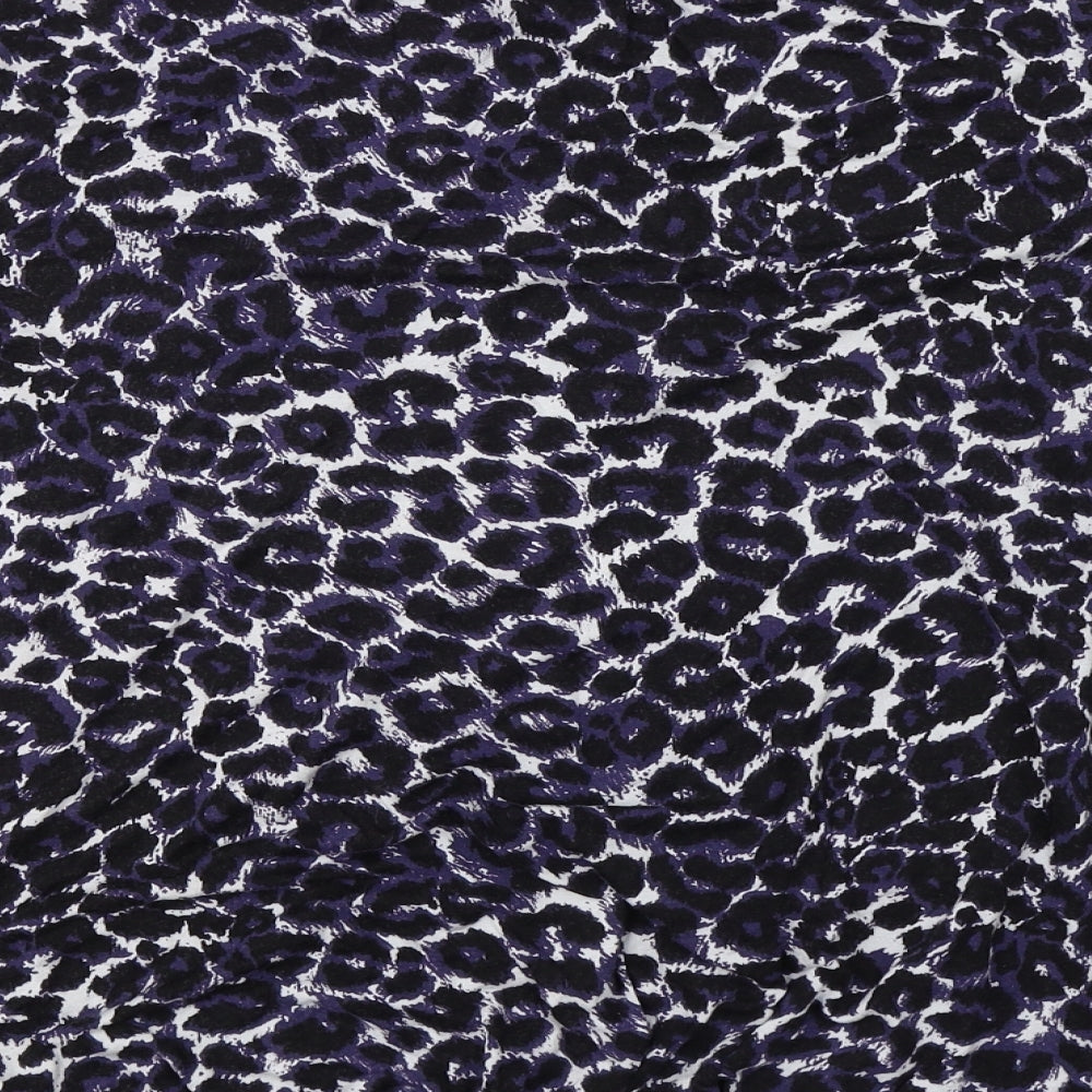 Gerogre Womens Purple Animal Print Basic Blouse Size 18