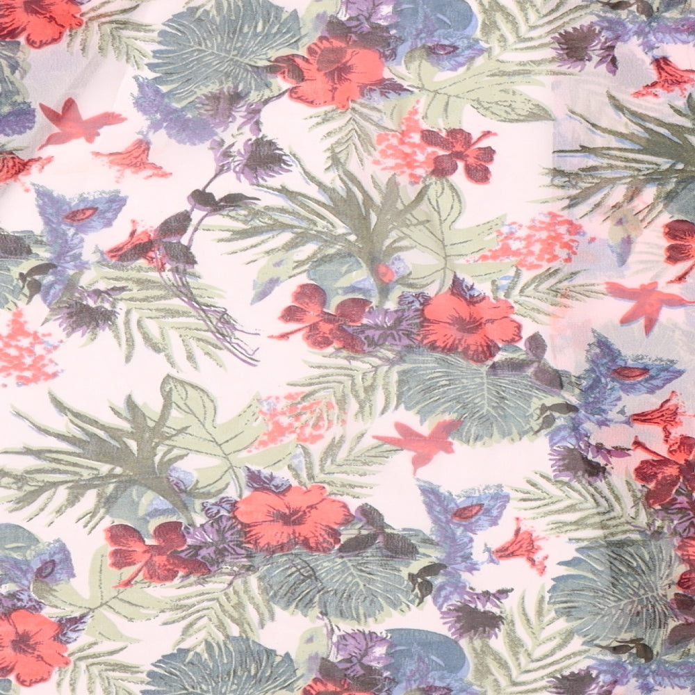 New Look Womens Pink Floral Cape Jumper Size M