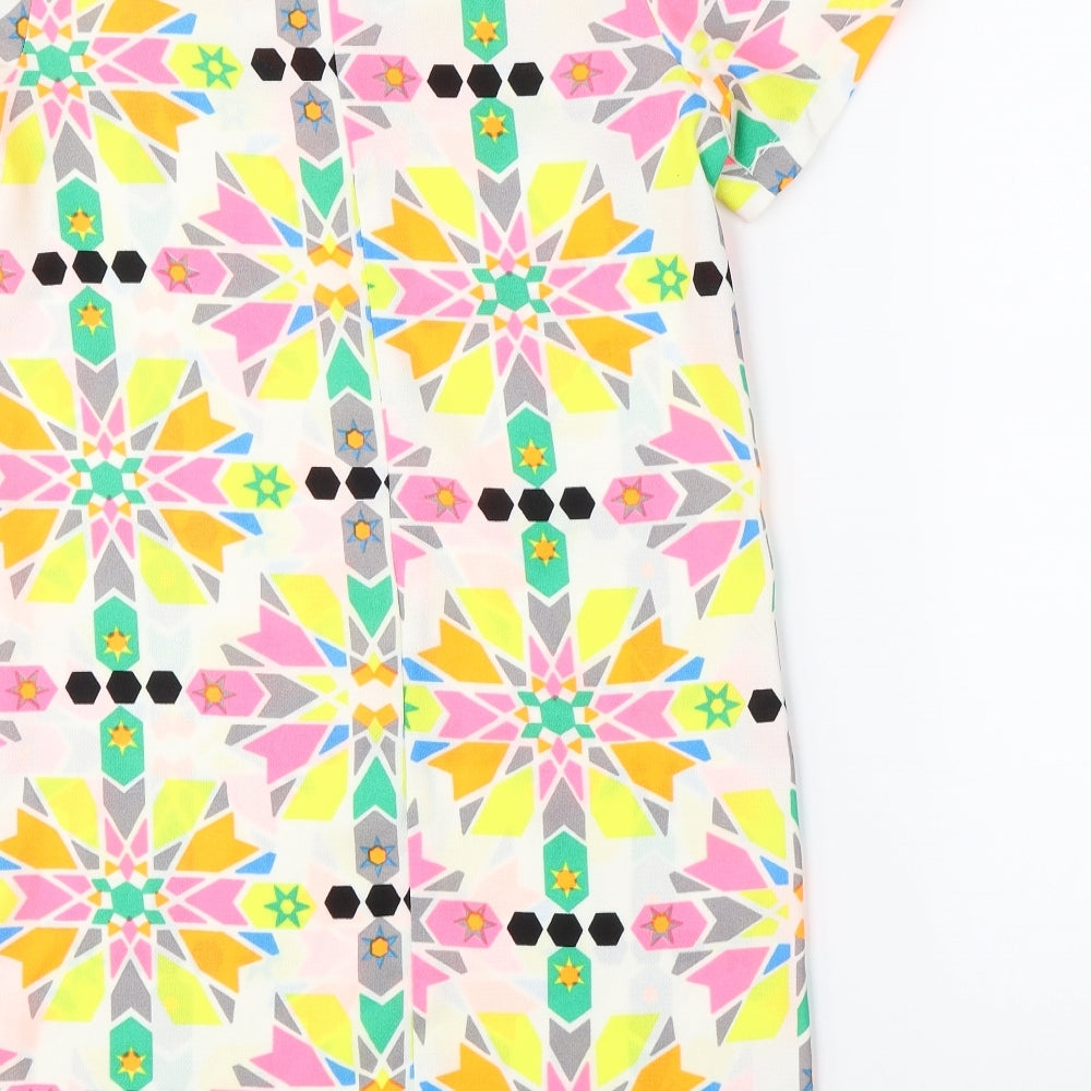 Vera & Lucy Womens Multicoloured Geometric Pencil Dress Size M