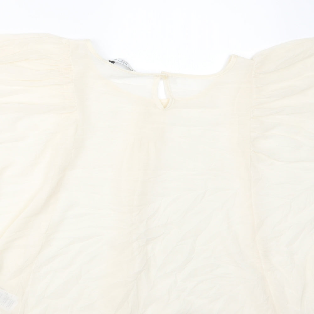 New Look Womens Ivory Basic Blouse Size 10