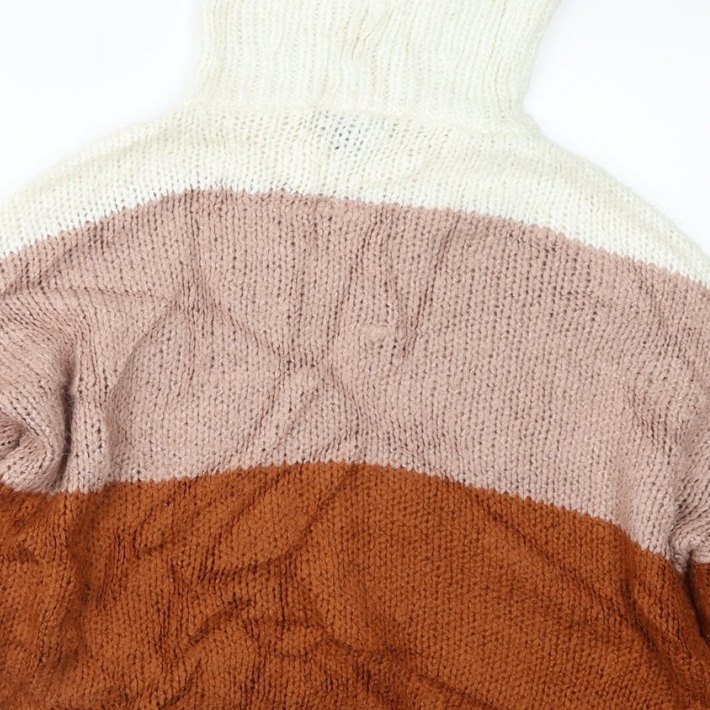 Primark Womens Brown Knit Pullover Jumper Size 14