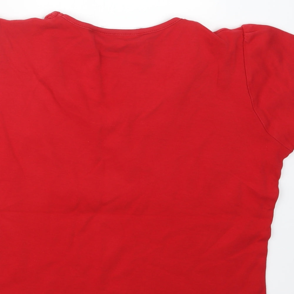 EWM Womens Red Basic T-Shirt Size 14