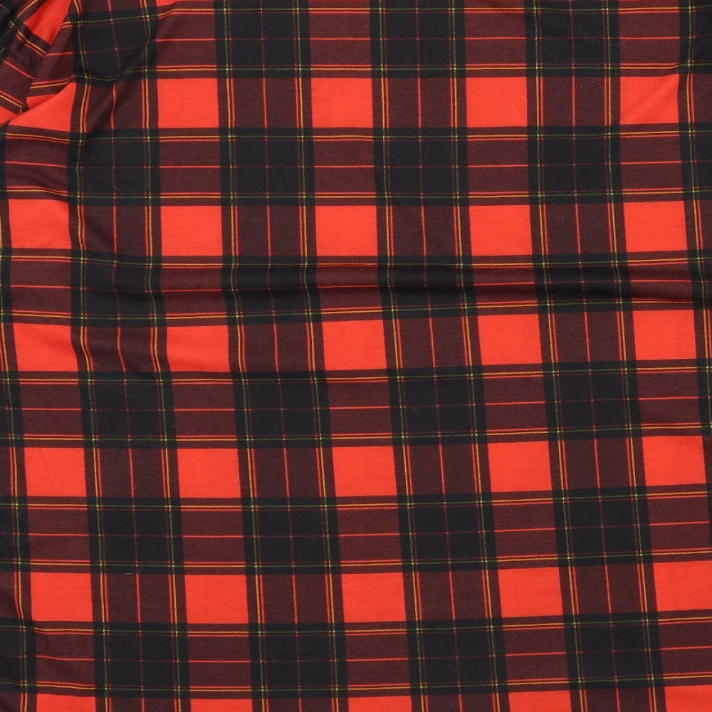 Missguided Womens Red Check Pullover Jumper Size 10