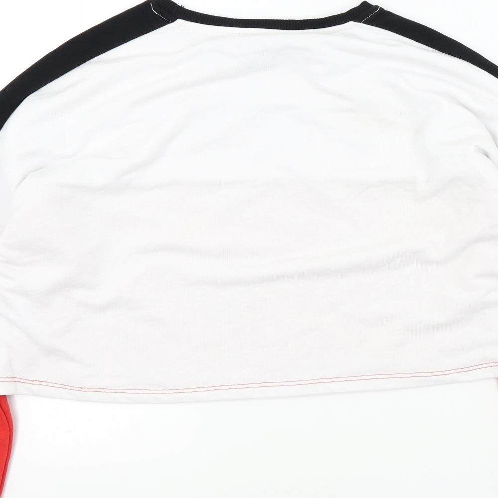 New Look Girls White Colourblock Pullover Jumper Size 14-15 Years