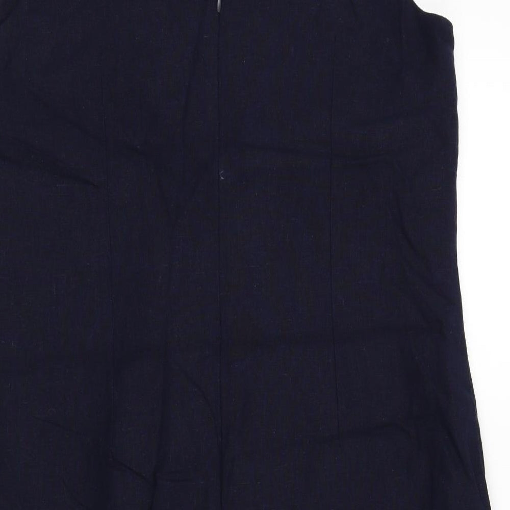 Peacocks Womens Blue Colourblock A-Line Size 14