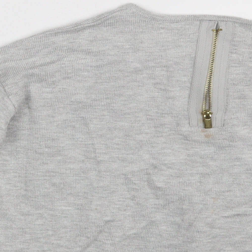 Zara Girls Grey Pullover Sweatshirt One Size