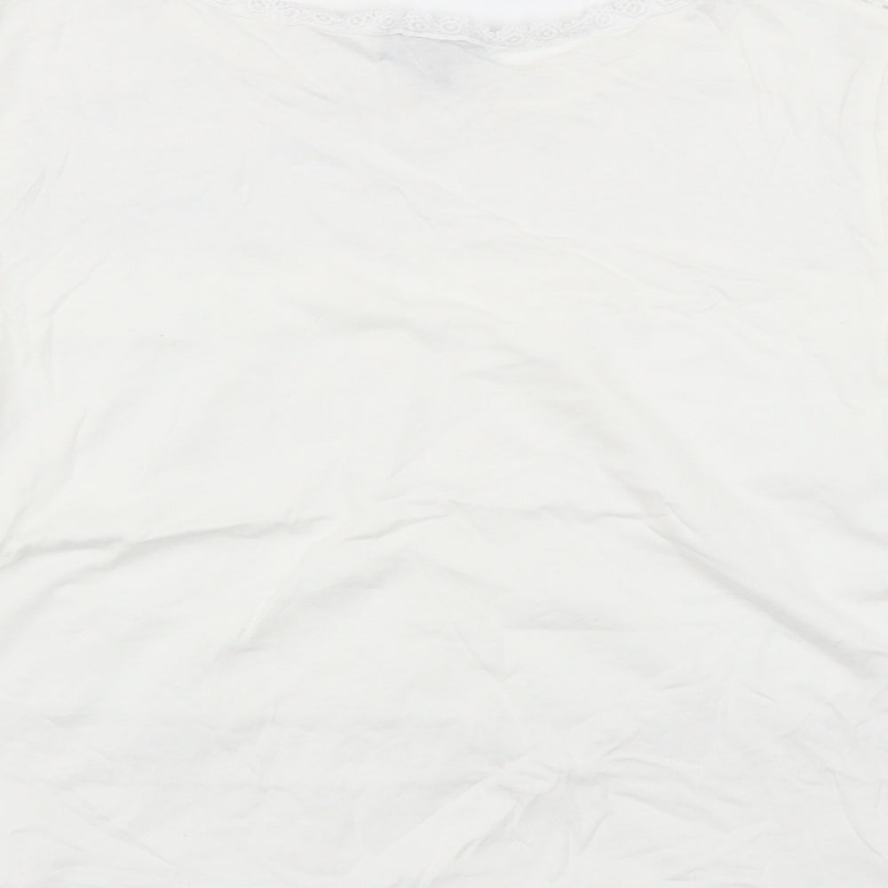 Topshop Womens White Basic T-Shirt Size 10