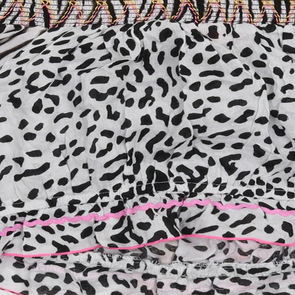 Pure Sport Womens Multicoloured Animal Print Basic Blouse Size L