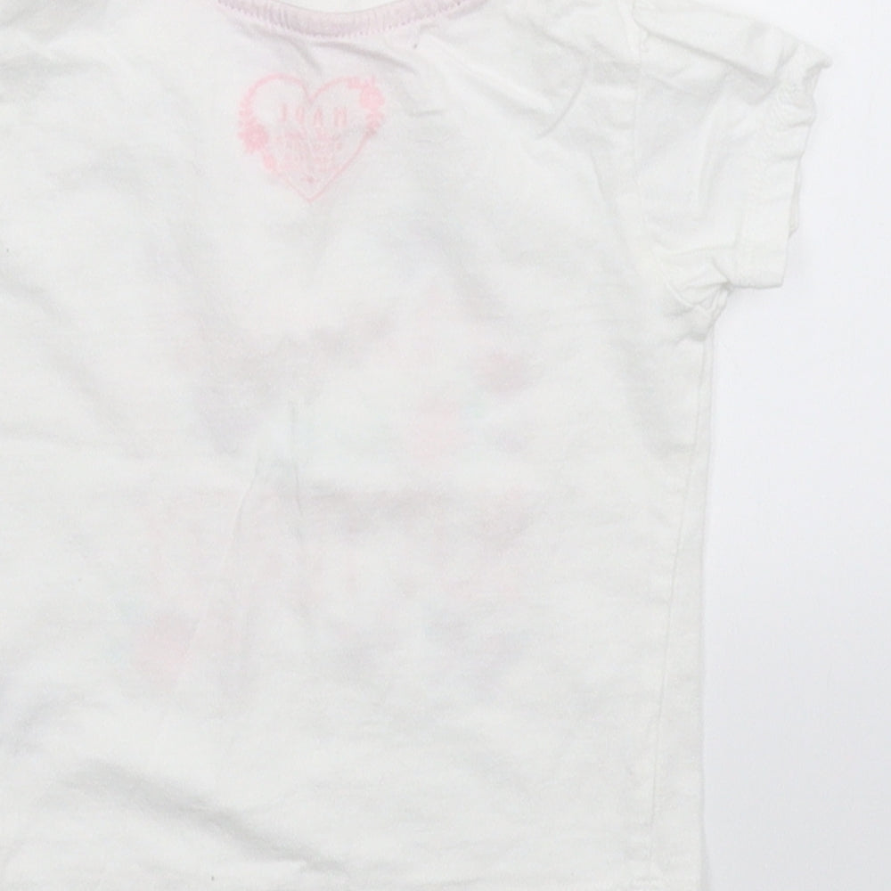 Primark Girls White Basic T-Shirt Size 6-9 Months