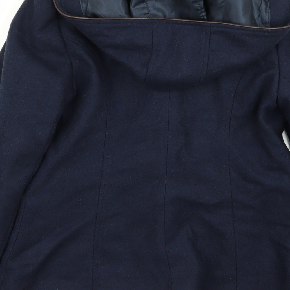 New Look Womens Blue Overcoat Coat Size 8