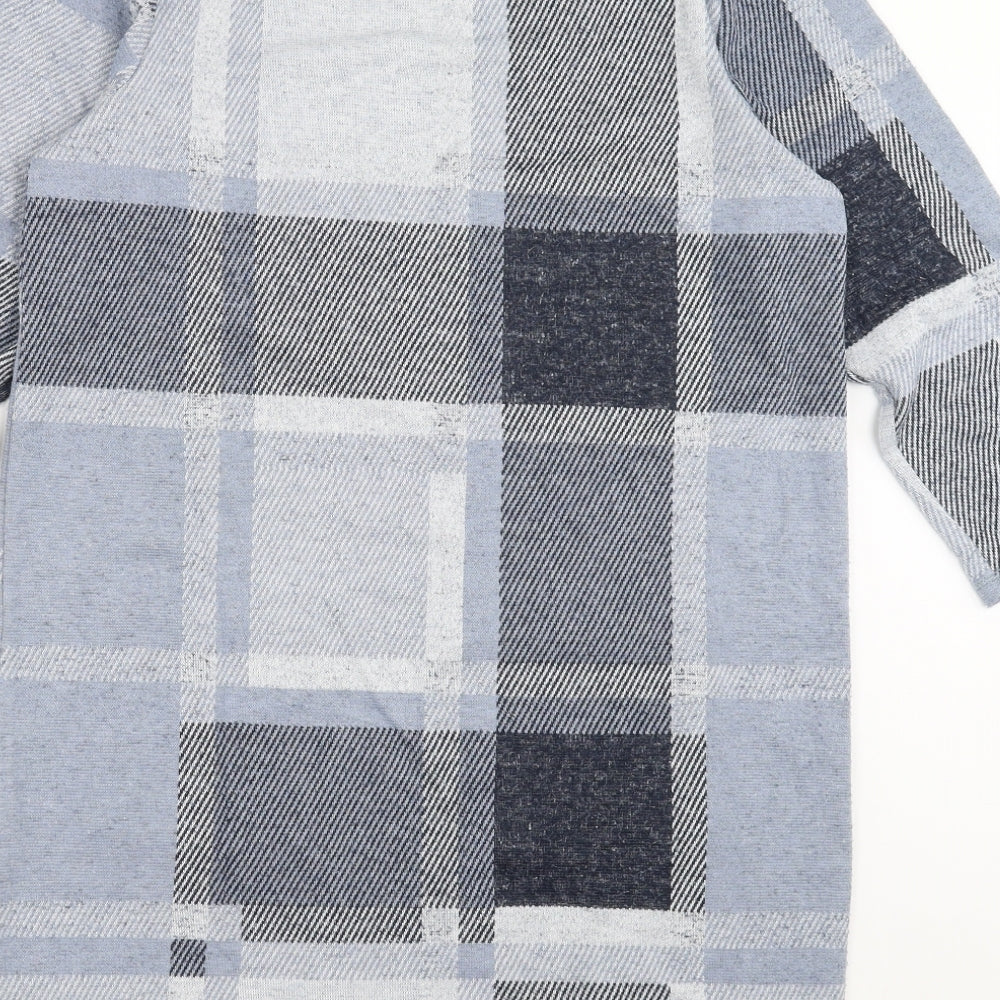 Sainsburys Womens Blue Check Jumper Dress Size 10