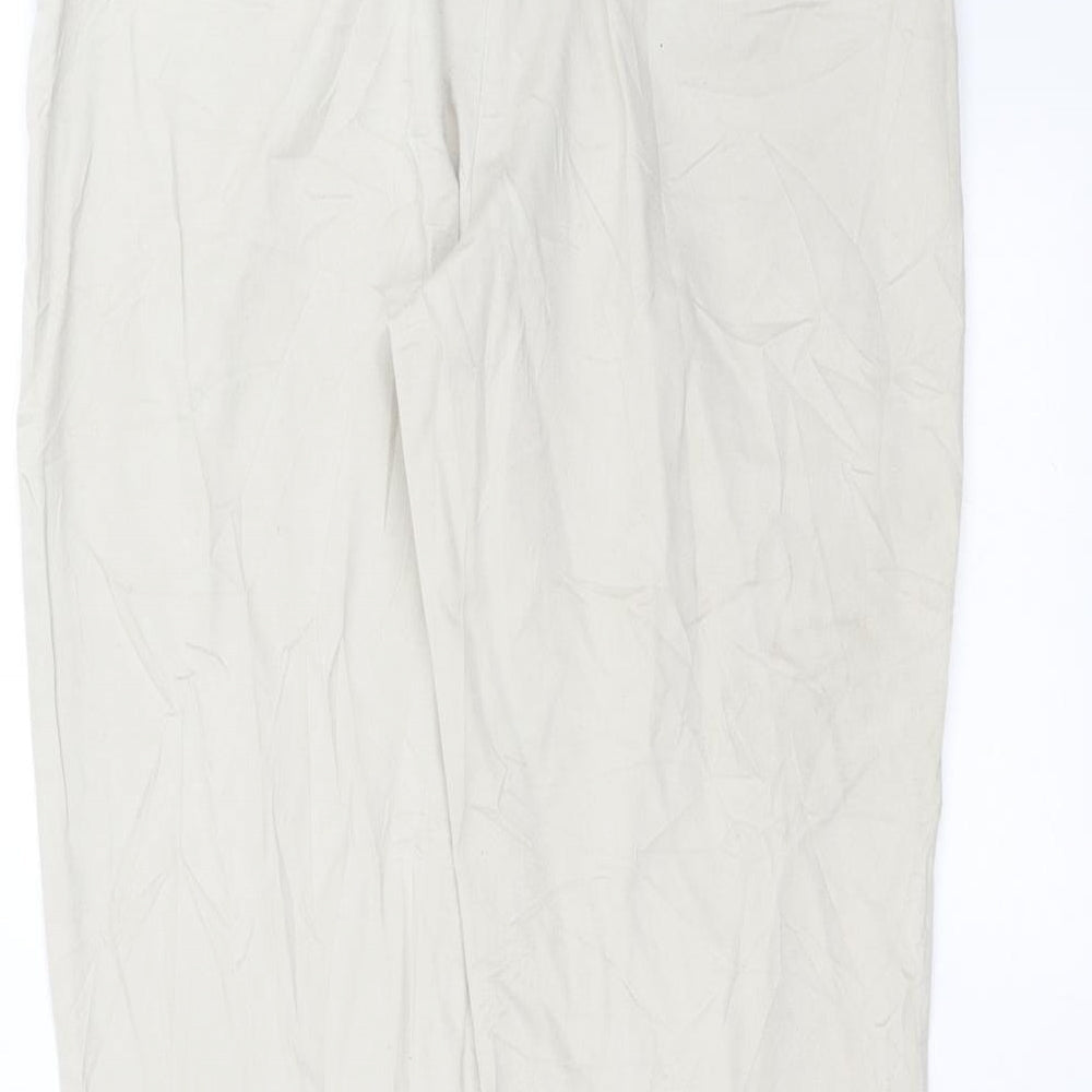 Mango Womens Beige Trousers Size 10 L26 in