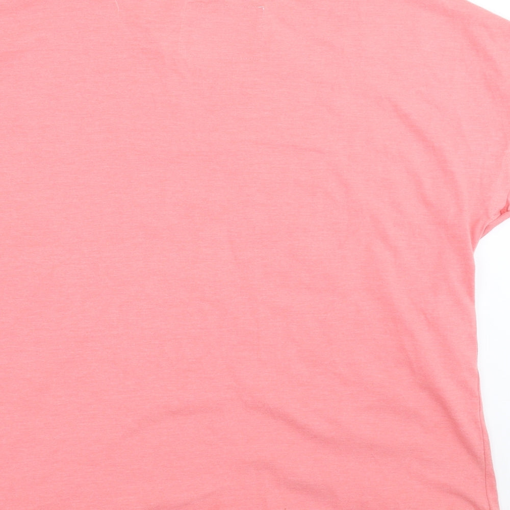 Matalan Womens Pink Solid Top Pyjama Top Size 12 - beyoutiful