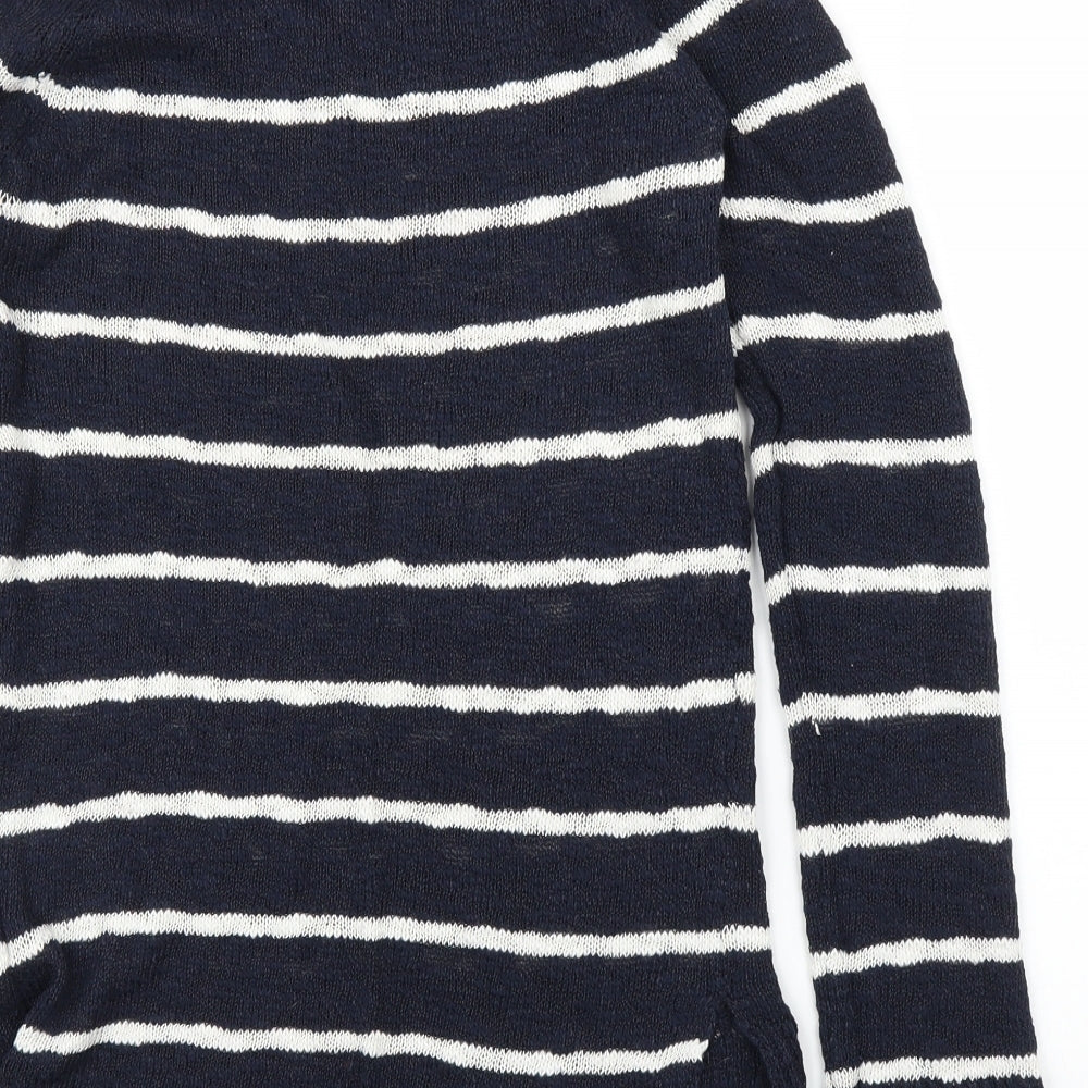 Dorothy Perkins Womens Blue Striped Pullover Jumper Size 10