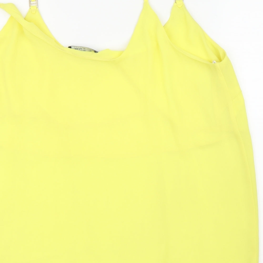Dorothy Perkins Womens Yellow Basic Blouse Size 16